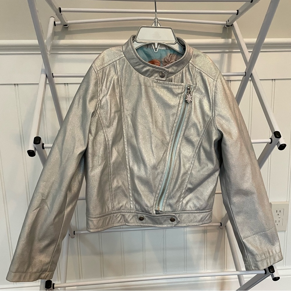 Silver faux leather jacket Disney